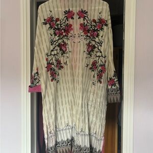 Pakistani type tops floral long tunic x 2